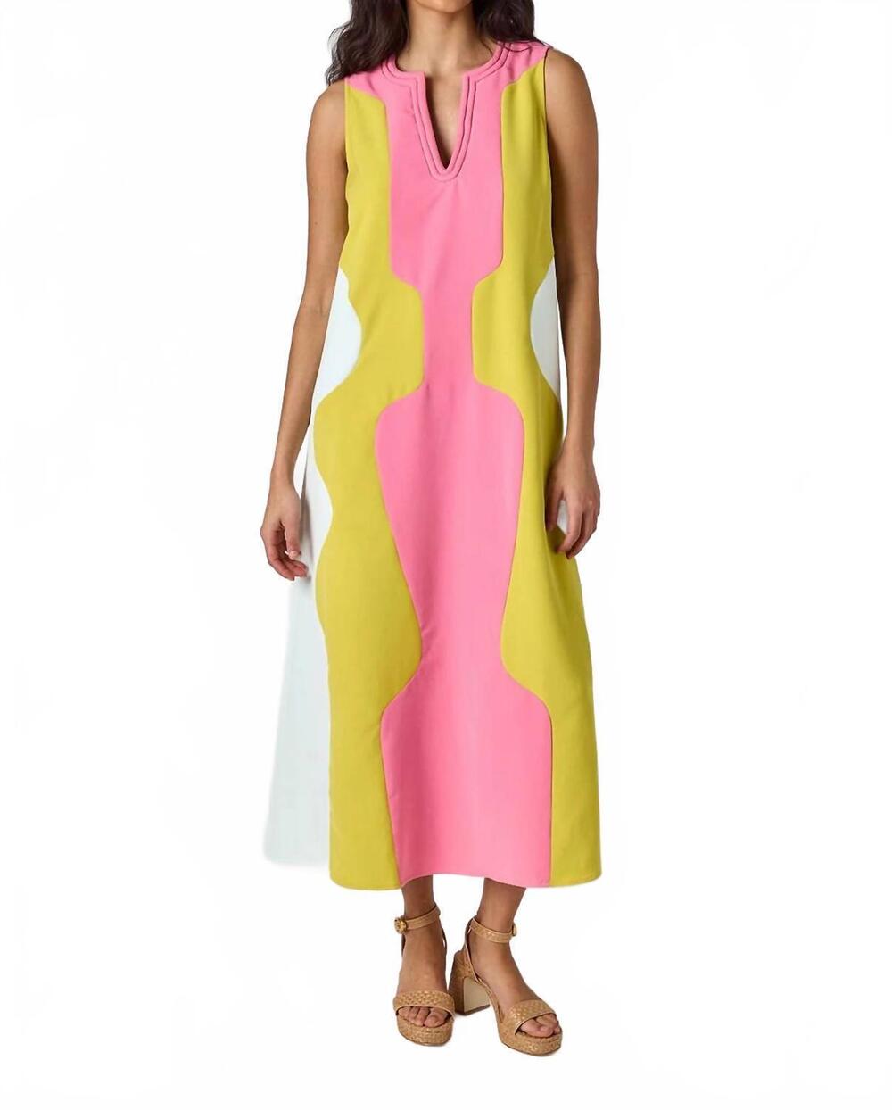 NEW CROSBY BY MOLLIE BURCH schaeffer maxi dress in garden colorblock